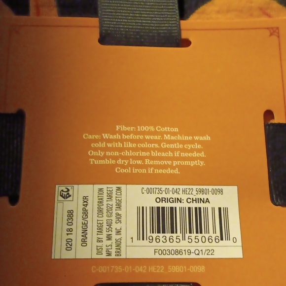 Hyde and Eek 100% Cotton size small pumpkins top and bottom black & oran… - Picture 4 of 5